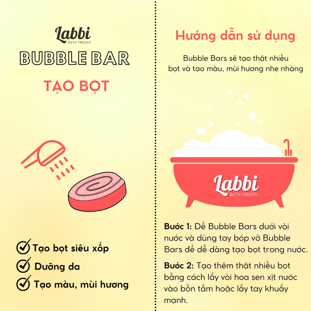 Bánh siêu tạo bọt bồn tắm BIRTHDAY CAKE [Labbi] Bubble Bar