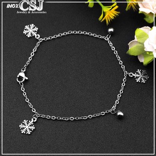 LẮC TAY NỮ INOX HOA TUYẾT CÁCH ĐIỆU BI GIÁ RẺ LT083