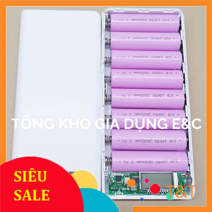Mạch sạc dự phòng 2A xịn BQ-U8V2.0+Vỏ nhựa 8 cell +lò xo đã hàn về chỉ việc dùng (Chưa pin) mach sac pin 18650