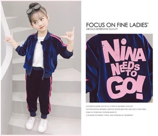 Set bộ nhung bé gái