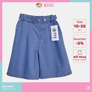 Quần short bé gái KiXi sooc ngố mềm màu trơn cao cấp quần jean cho bé gái size đại CMQG01
