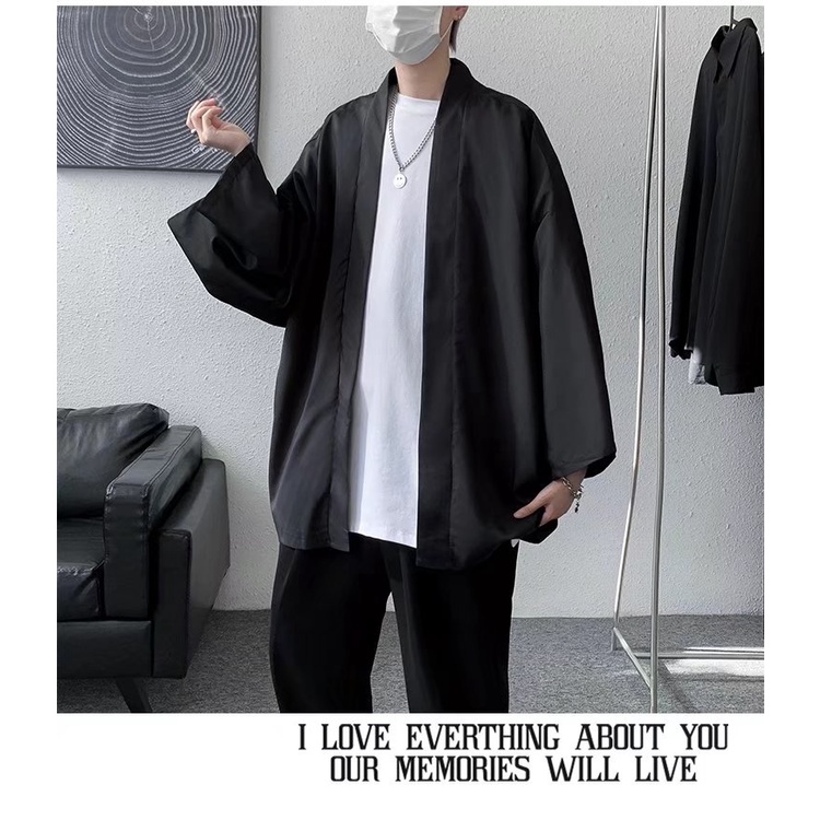 Áo Khoác Kimono Tay Lỡ Dáng Rộng Thời Trang Mùa Hè Cho Nam Và Nữ