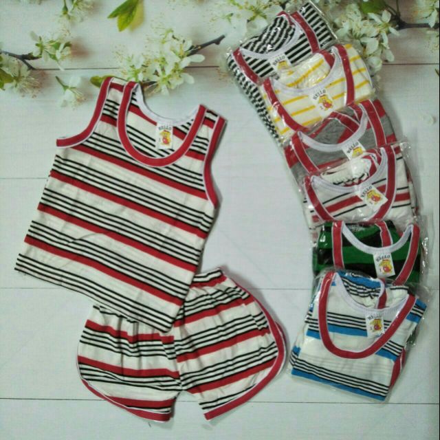 Bộ Bé Trai Ba Lỗ Sát Nách Vải Su 8-24kg