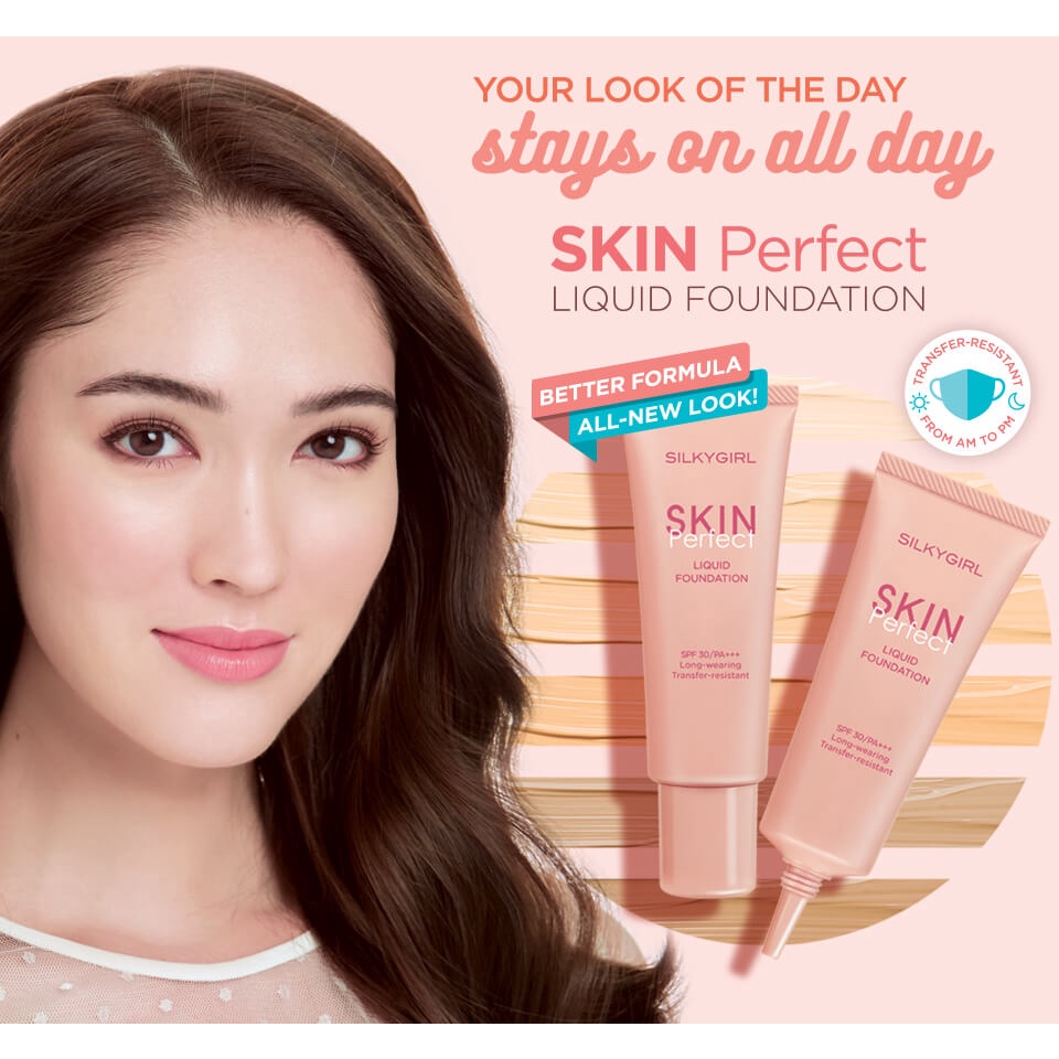 Kem Nền Dạng Tuýp Che Phủ Tự Nhiên Silkygirl Skin Perfect Liquid Foundation SPF30/PA+++ 25ml