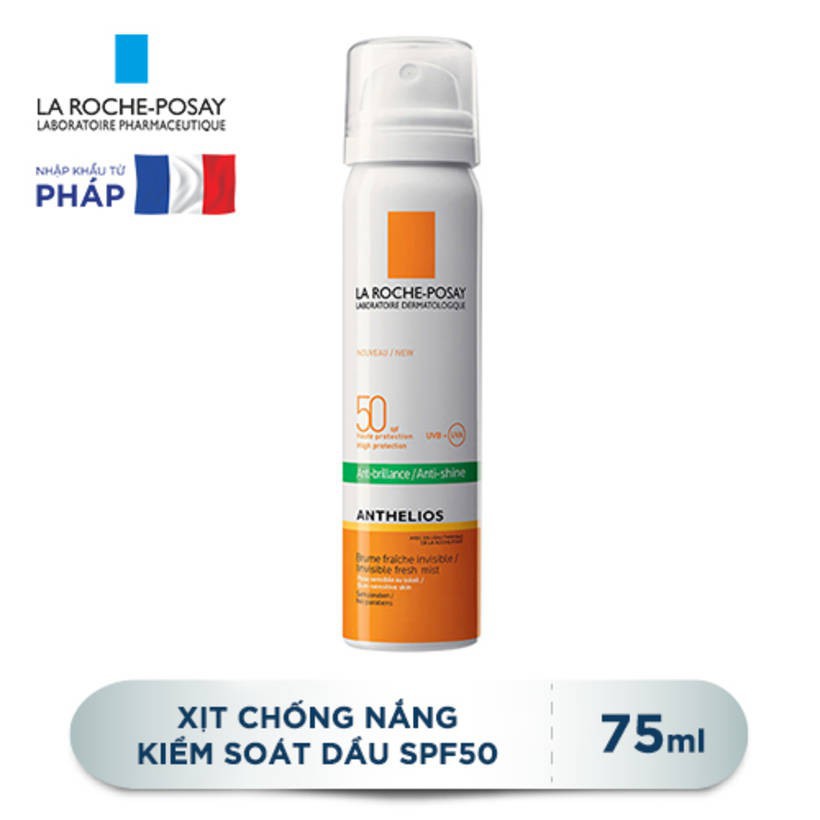 Xịt Chống Nắng Kiểm Soát Bóng Nhờn & Bảo Vệ Da Trước Tác Hại Của UVA & UVB SPF50 La Roche-Posay Anthelios 75ml