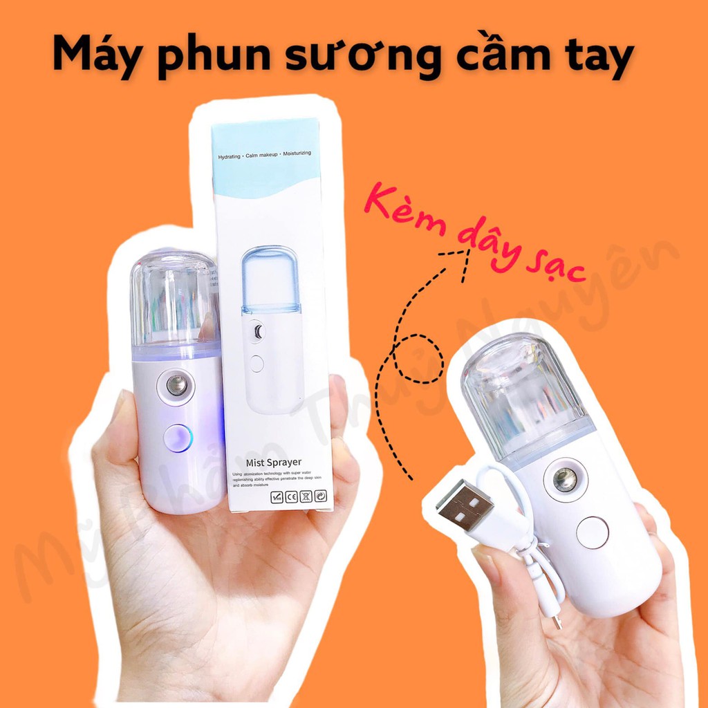 Máy phun sương cầm tay nhỏ gọn tiện lợi dưỡng ẩm làm dịu mát da mặt