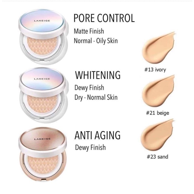 CUSHION LANEIGE ANTI AGING SPF50+ PHẤN NƯỚC CHE PHỦ CHO LÀN DA LÁNG MỊN