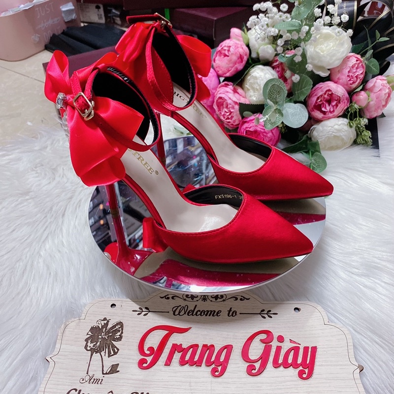 GIÀY CAO GÓT THIẾT KẾ ĐÍNH NƠ SANG TRỌNG