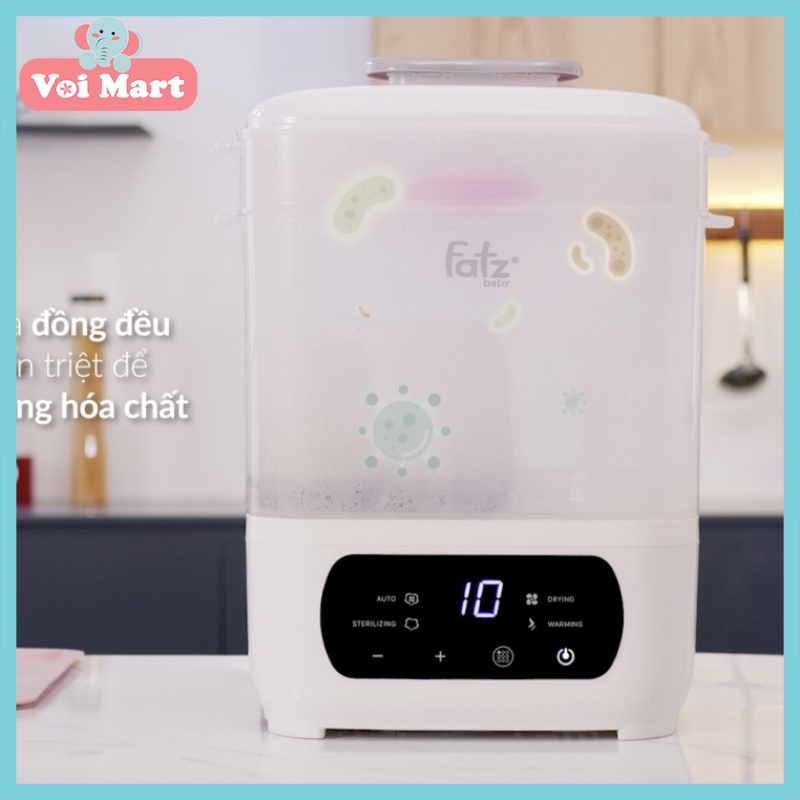 MÁY TIỆT TRÙNG SẤY KHÔ HÂM SỮA ĐIỆN TỬ 4 TRONG 1 FATZ BABY - CHIEF 2 - FB4921CY BẢO HÀNH CHÍNH HÃNG 12 THANG