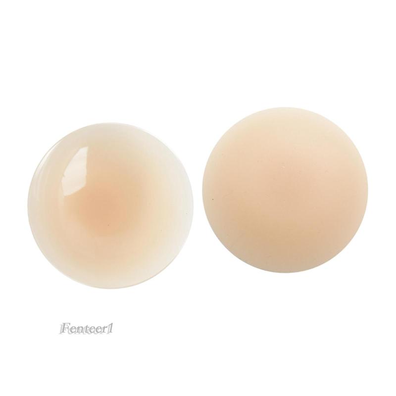 [Fenteer1] Núm Vú Giả Tròn Mỏng Chống Nước Giặt Được Cho Nữ