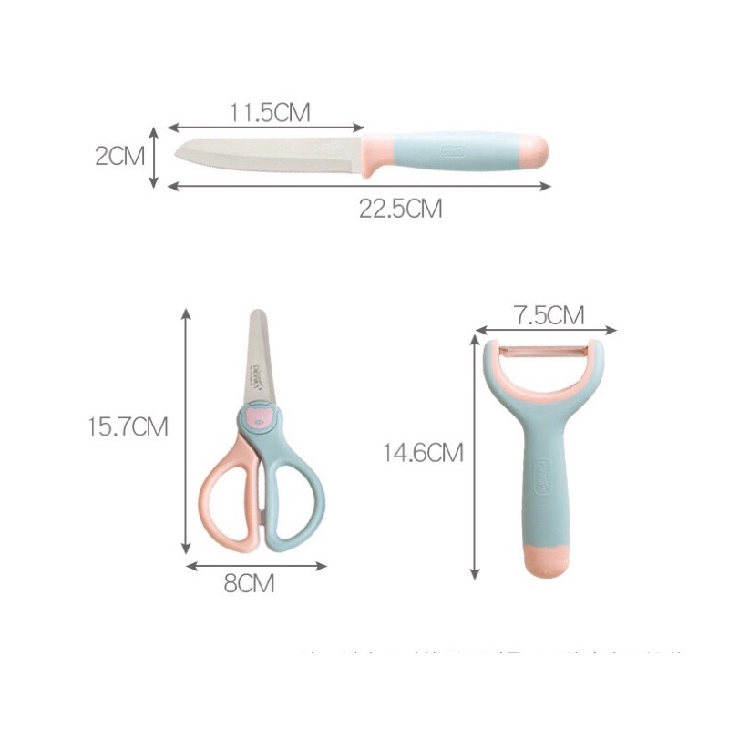 Bộ dao thớt Didinika cao cấp hình con heo gồm 5 chi tiết (hàng chính hãng)