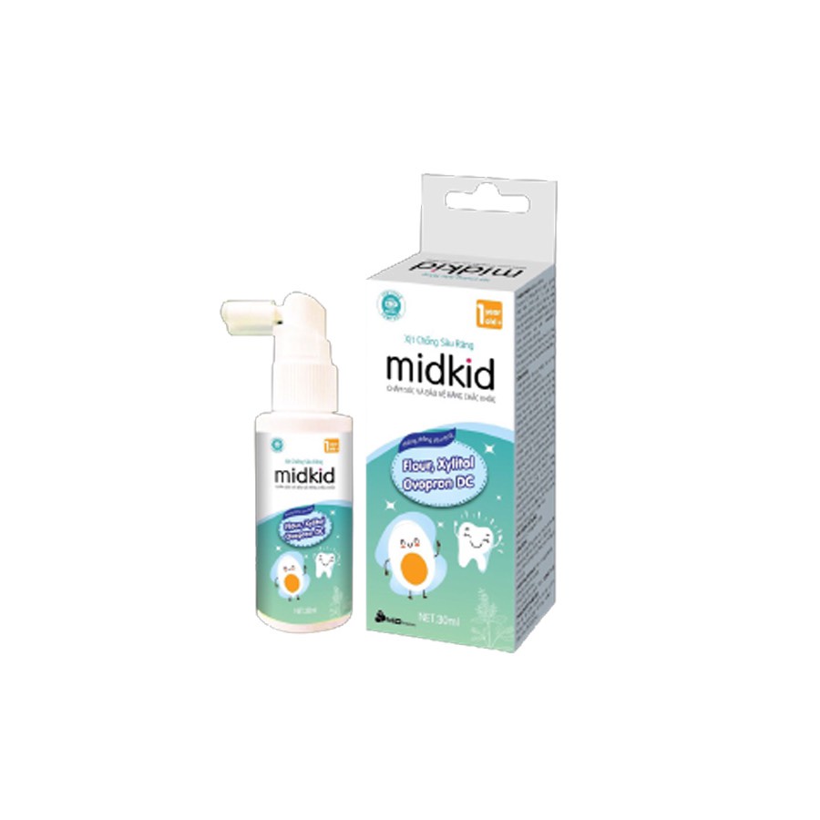 Xịt chống sâu răng Midkid cho bé từ 12 tháng tuổi