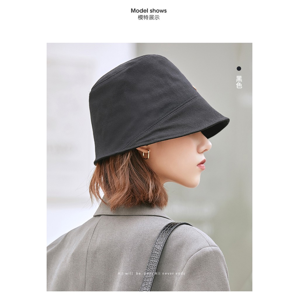 Mũ Xô Bucket Trơn Cá tính Retro Nam Nữ Unisex Mũ nón Tai bèo Phong cách Nhật Bản Mũ Nón Xô Vành Chống nắng