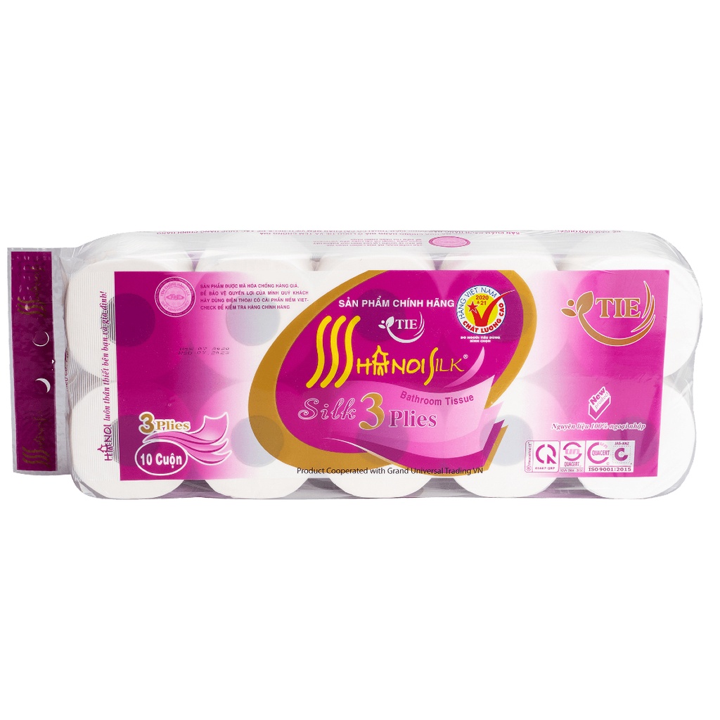 Giấy vệ sinh Hà Nội - Giấy 3 lớp cao cấp loại 1 nặng 1,6kg Tuhaco