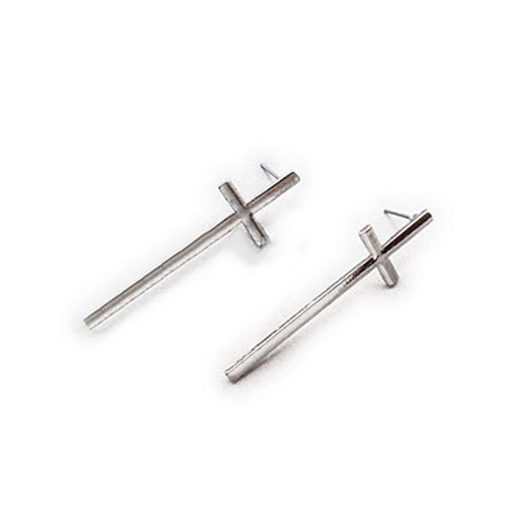 Đôi khuyên tai hình thánh giá phong cách vintage cá tính