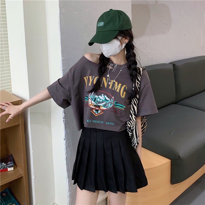 Áo Thun Ngắn Tay Phong Cách Hàn Quốc Thời Trang Mùa Hè 2022 Dành Cho Nữ