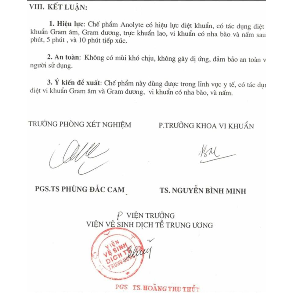Dung dịch Anolyte KT (Nước A)