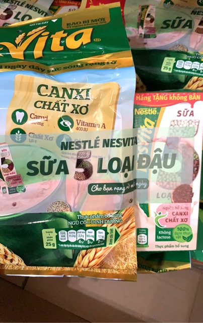 Ngũ Cốc Dinh Dưỡng NesVita Nétle Bổ Sung Canxi Túi 400g