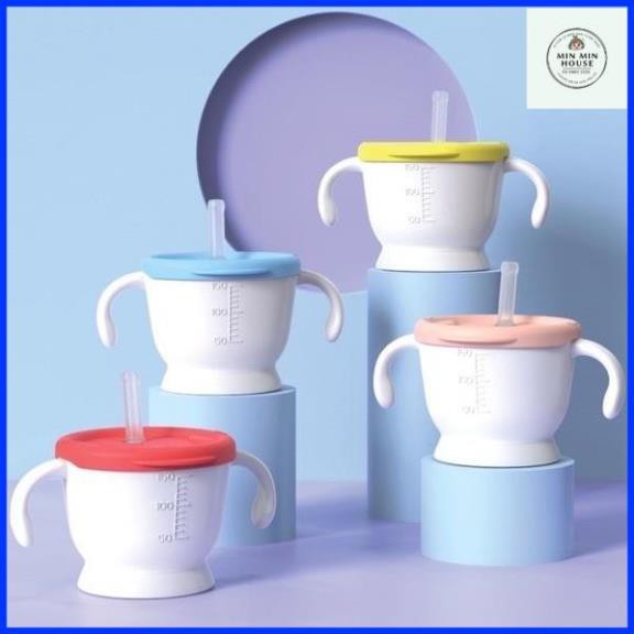 Cốc Tập Uống 3 Giai Đoạn Kichi Cho Bé - Xuất Sử Nhật Bản - Có Bút Bấm Hỗ Trợ - Dễ Dàng Vệ Sinh