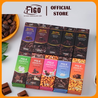 Chocolate 50gr Mix các vị Kẹo Socola sữa và Kẹo socola đen FIGO