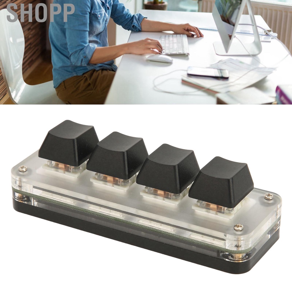 Shopp Programmable Keypad USB 4 Keys Mini Mechanical Keyboard OSU HOT