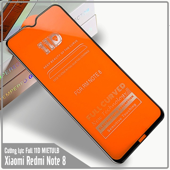 Kính cường lực 11D Xiaomi Redmi Note 8 Full viền Đen MIETUBL