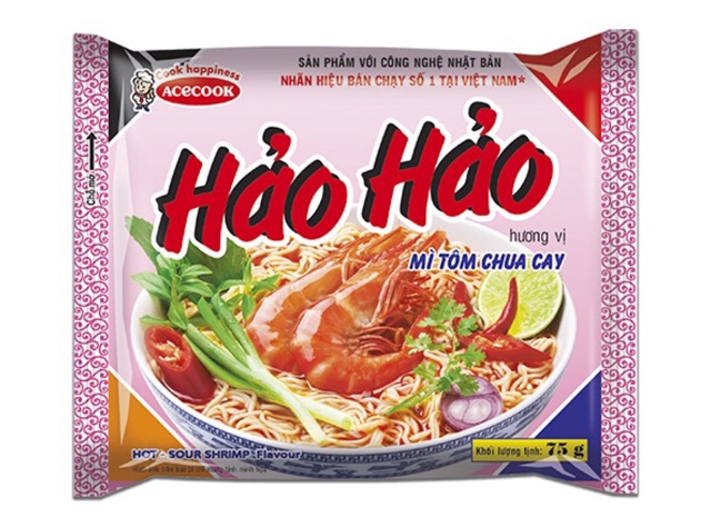 Mì tôm Hảo hảo tôm chua cay thùng 30 gói