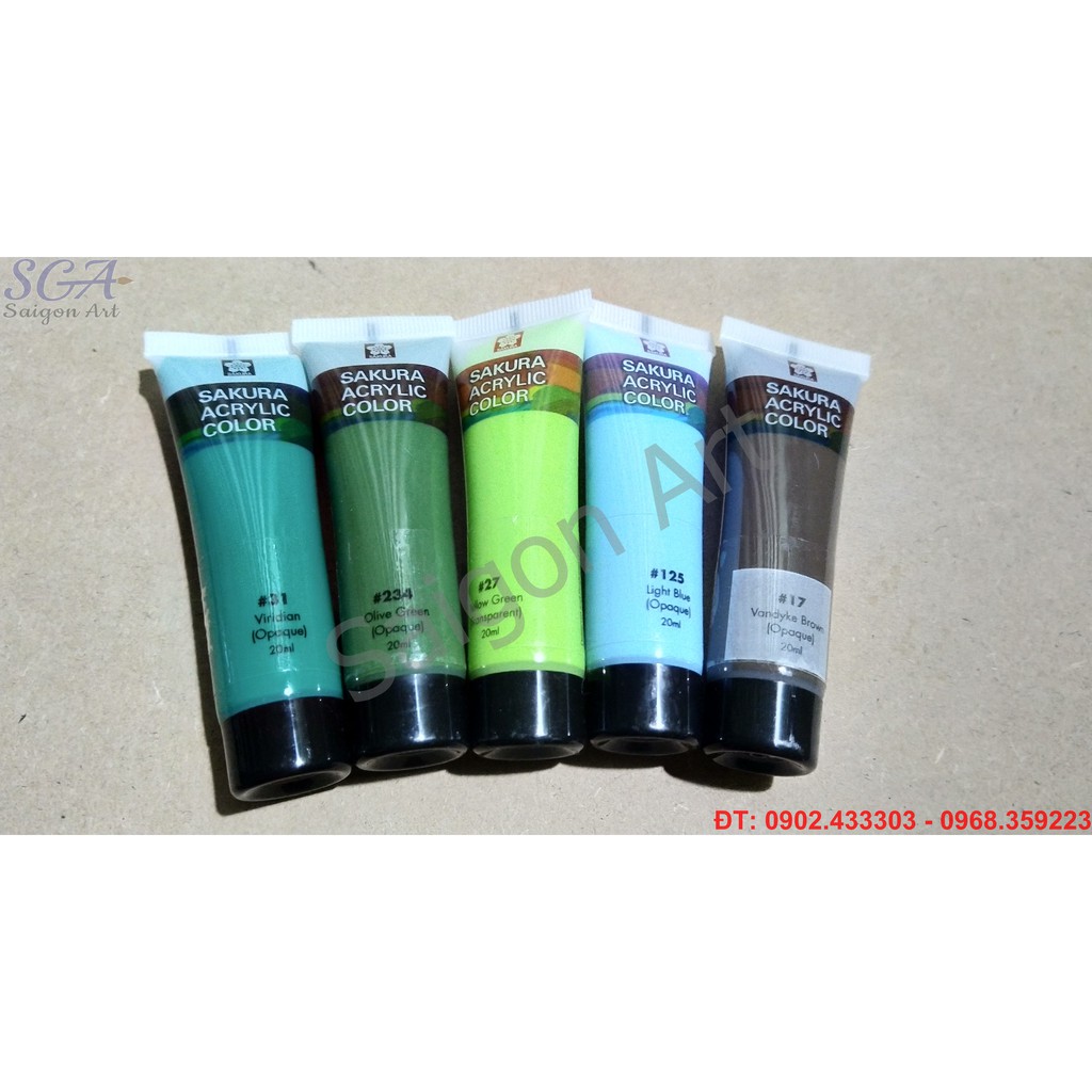 Màu Acrylic Nhật Bản SAKURA tuýp nhỏ 20ml