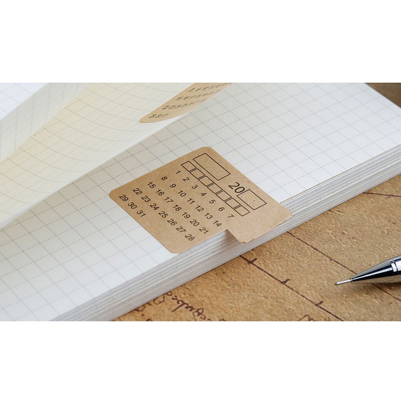 Set 2 Nhãn Dán Giấy Kraft Phân Loại Lịch 12 Tháng Sáng Tạo Đa Ứng Dụng