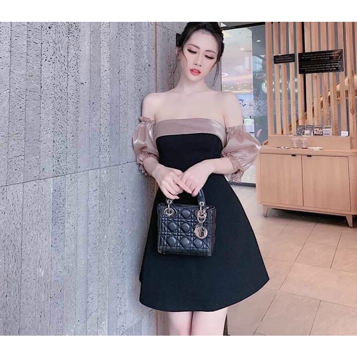 ĐẦM NỮ DỰ TIỆC TRỄ VAI TAY BỒNG SIÊU XINH TÔN DÁNG XINH LUNG LINH