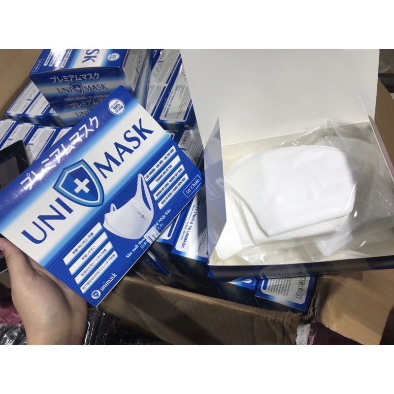 Khẩu Trang 3D UNI MASK hộp 50c có tem kiểm định | WebRaoVat - webraovat.net.vn