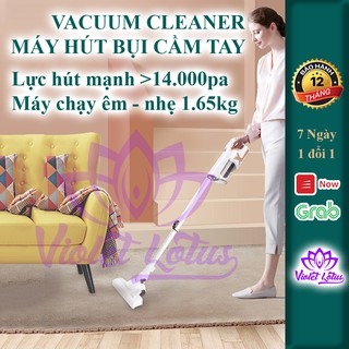 Máy Hút Bụi Cầm Tay Gia Đình ✅ FreeShip ✅ Nhẹ 1.65kg chạy êm Hút lông mèo chó tóc bụi nhỏ 700W Hút mạnh 14000Pa