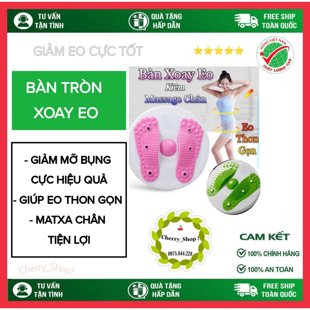 Đĩa Xoay Eo Tập Thể Dục 360 Độ Giúp Giảm Mỡ Bụng, Eo Thon, Cơ Bụng Săn Chắc, Bàn Xoay Eo Nhựa Cứng Siêu Bền