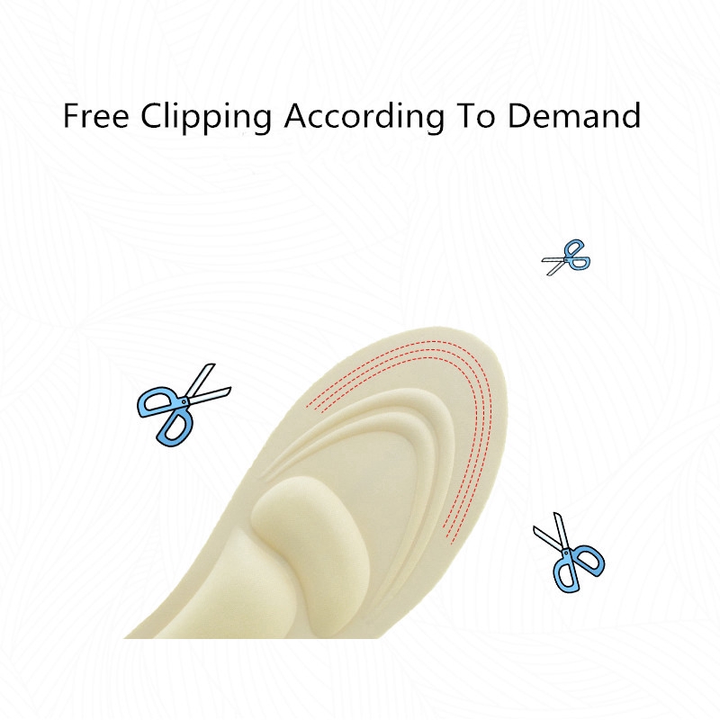 4D Sponge Breathable Free Clipping Insoles Men&amp;Women Pain Relief Soft Insoles Arch Support Cut Insole Foot Care 1 Pair
