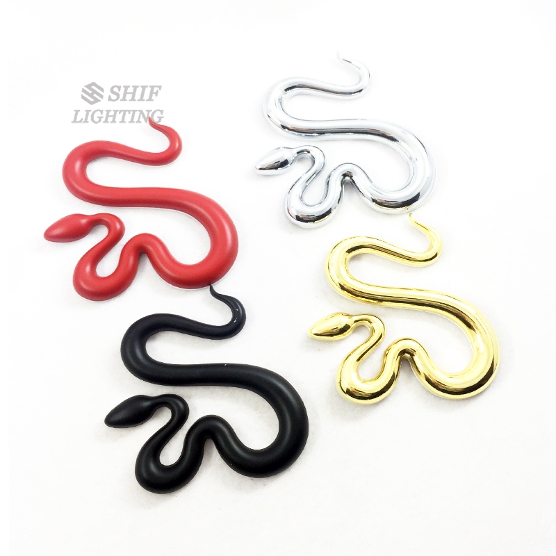 1 logo kim loại hình con rắn trang trí xe hơi