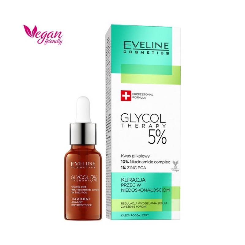 Tinh Chất Eveline Glycol Therapy 5% Giảm Mụn Se Lỗ Chân Lông