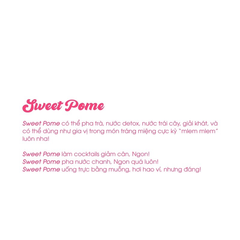 GIẢM CÂN BƯỞI NGỌT SWEET POME - SYRUP GIẢM CÂN SWEET POME by BLING CASTLE | BigBuy360 - bigbuy360.vn