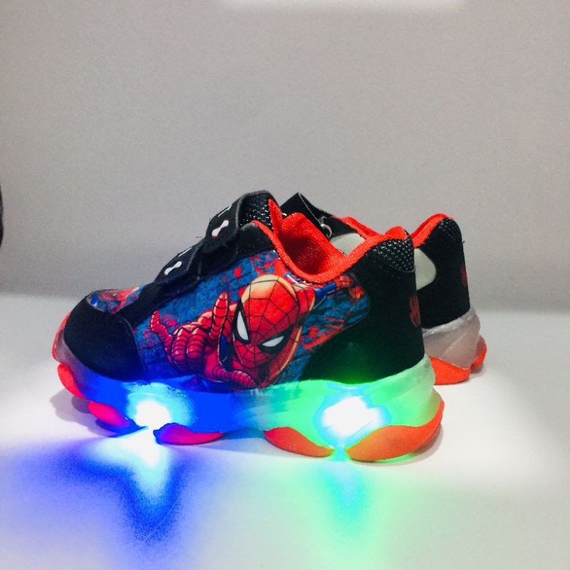 Giày thể thao người nhện 3D có đèn cao cấp siêu đẹp cho bé trai