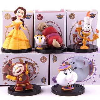 Set 5 Mô Hình Nhân Vật Phim Beauty And The Beast