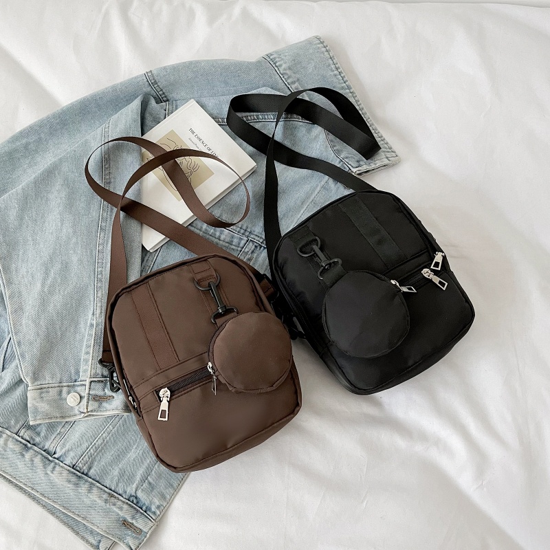 Youyo Túi Đeo Chéo Vai Nhỏ Bằng Nylon Phong Cách Vintage Có Thể Tái Sử Dụng Cho Nữ Sinh