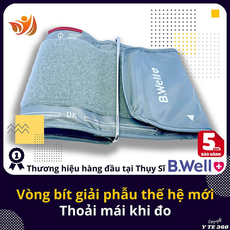 Máy đo huyết áp bắp tay điện tử tự động b.well pro 33 - bwell y tế 360