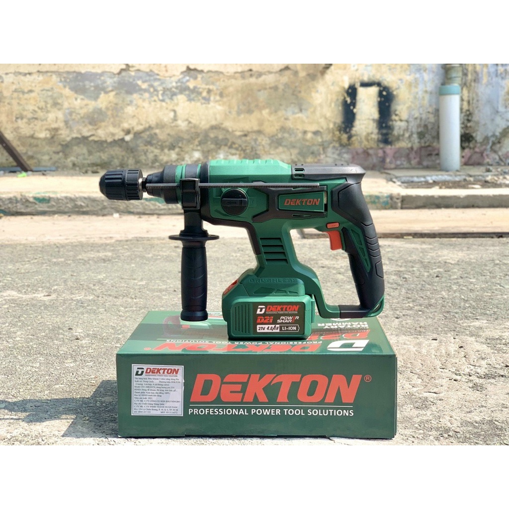 THÂN Máy Khoan Pin 3 Chức Năng Dekton D21 MK03CN ĐỘNG CƠ KHÔNG CHỔI THAN Khoan Bê Tông Đục Phá GIÁ TỐT