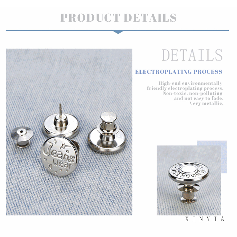 áo không cần may nút áo kim loại cúc bấm áo kim loại khuy áo phụ kiện thời trang nút bấm quần áo