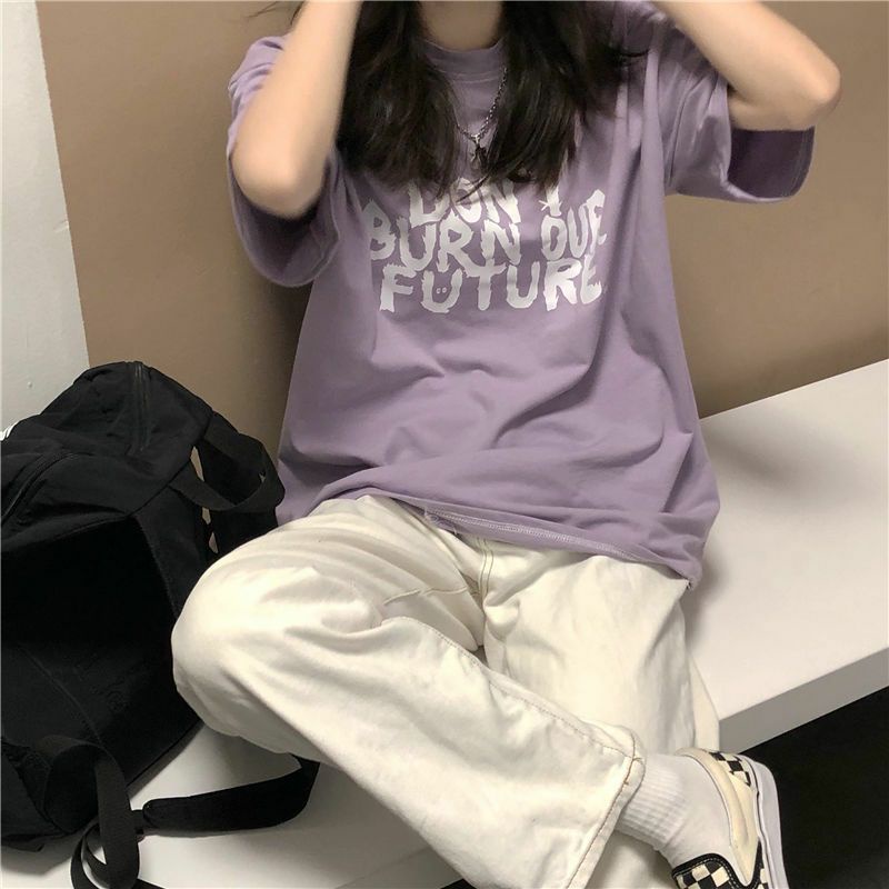Áo Thun Tay Lỡ 100% Cotton Form Rộng Unisex Ulzzang