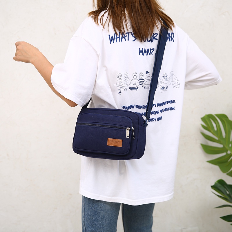 Middle-Aged Women's Bag Multi-Layer Cloth Bag Doing Business Collection Wallet Korean Casual Small Square Bag Mother Bag