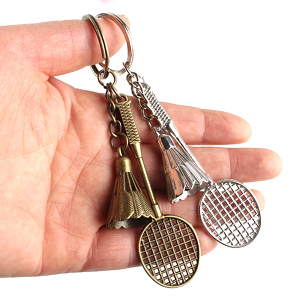 Móc Khóa Hình Quả Cầu Lông Bằng Kim Loại Độc Đáo