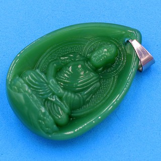 Mặt Phật Dược sư đá xanh 4 cm