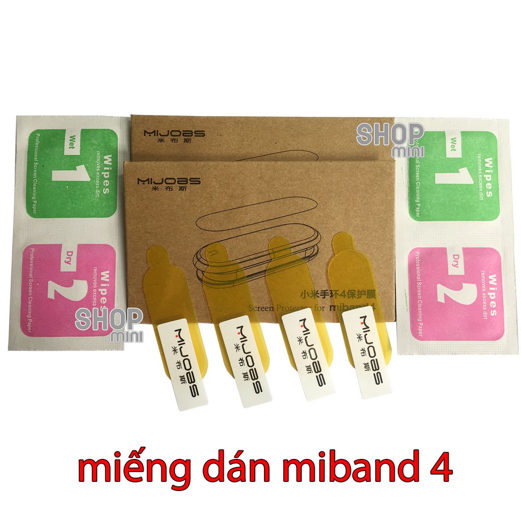 Bộ 4 miếng dán cho xiaomi miband 4 chính hãng MIJOBS