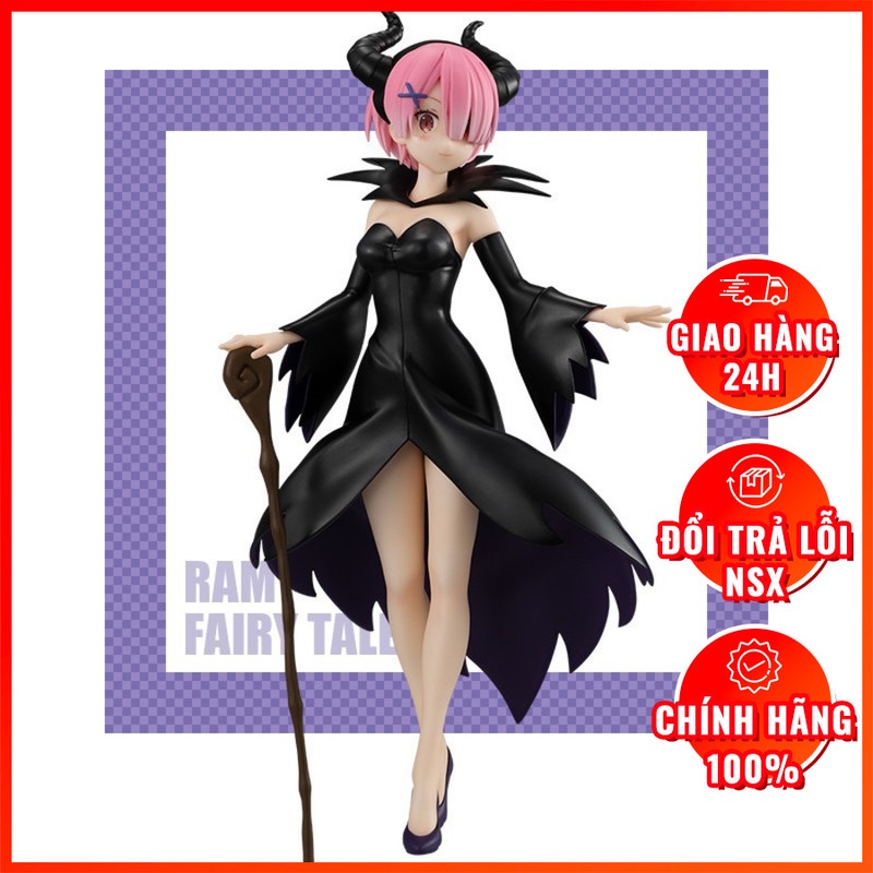 Mô Hình Figure Chính Hãng Anime Re:Zero, Ram, Nemurihime Version, FURYU, Nhật Bản