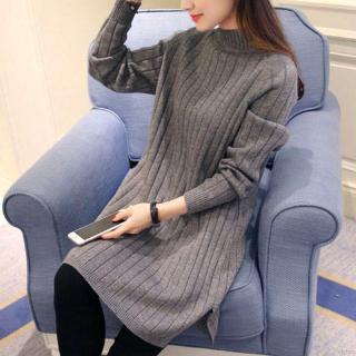 Đầm len dáng dài xẻ tà thanh lịch